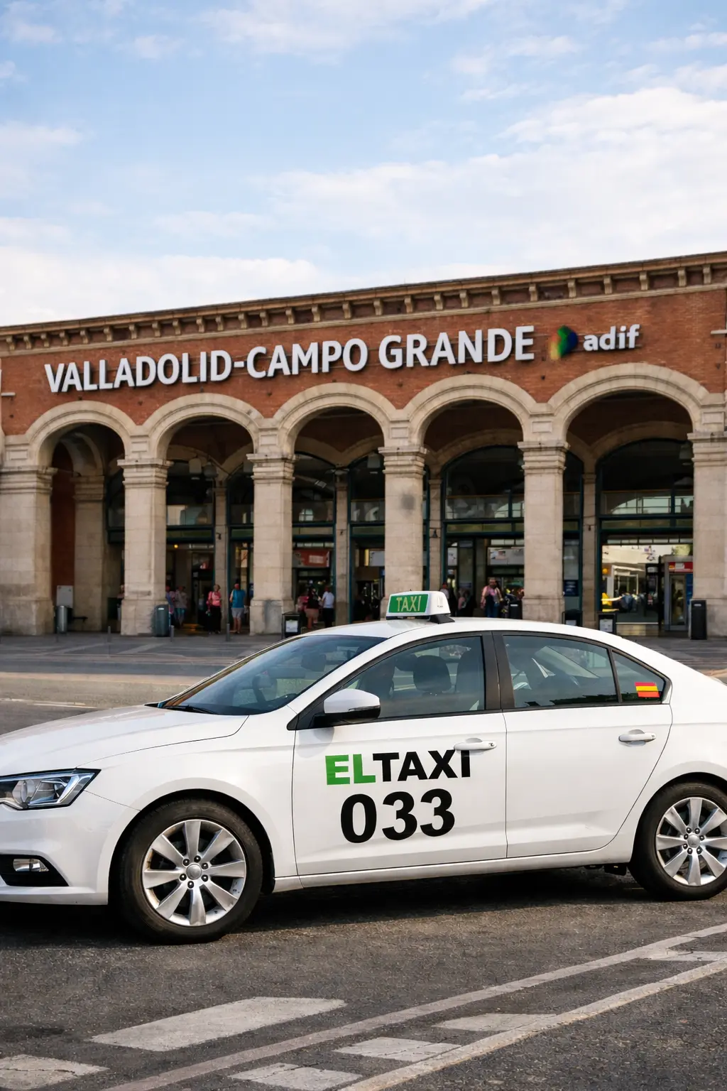 Taxi frente a la estación de tren (1)