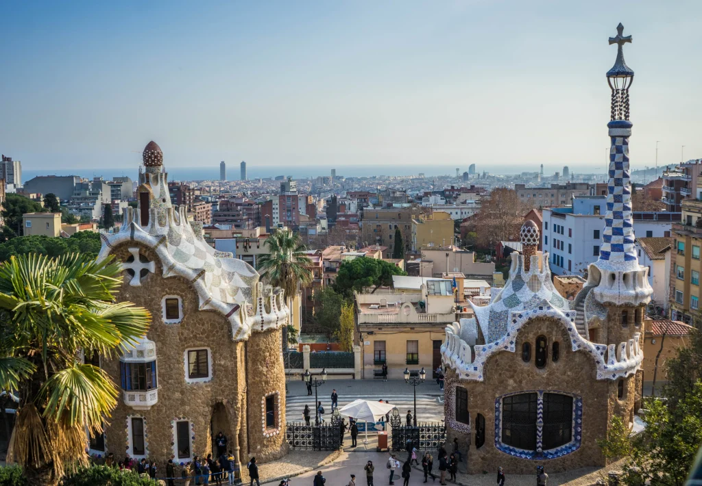 Parque Güell de Antonio Gaudí en Barcelona Parque Güell de Antonio Gaudí en Barcelona