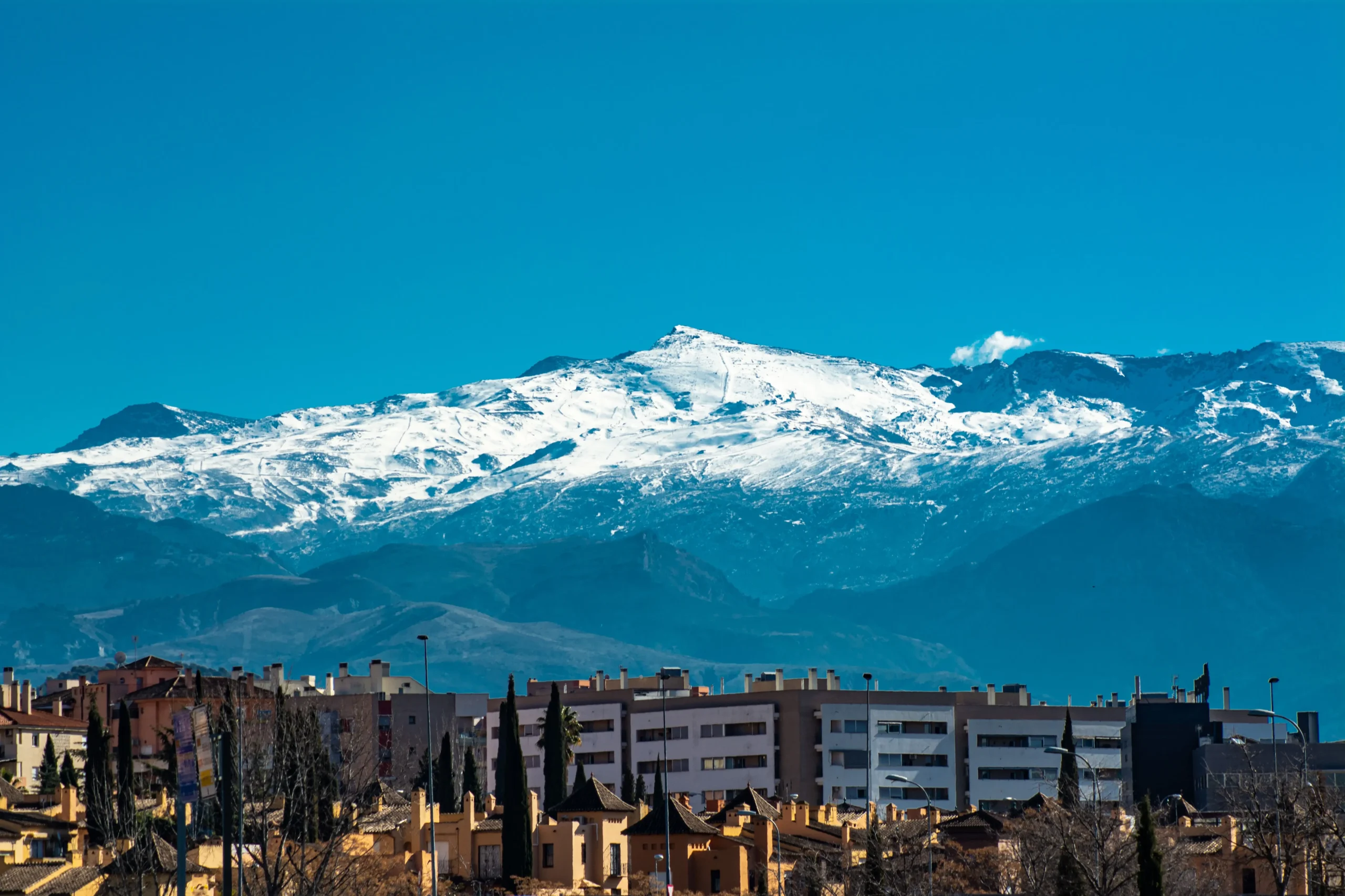 Taxi Madrid – Granada 6 Sierra Nevada nevada vista desde Granada