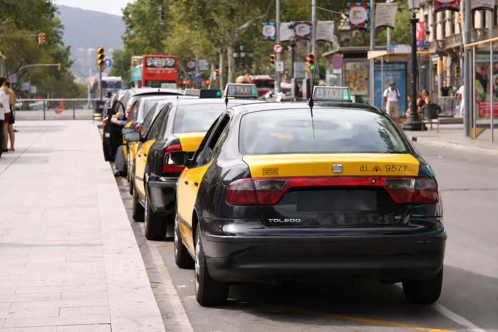 Taxis aparcados en el Vallés Taxis aparcados en el Vallés