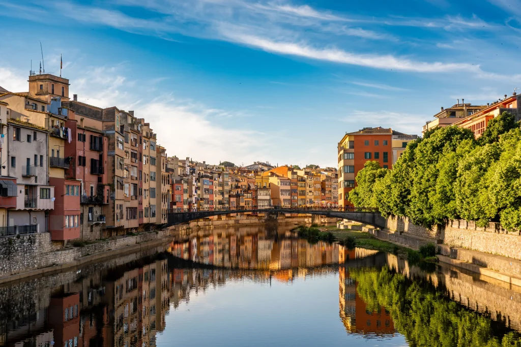 Río Onyar en Girona Río Onyar en Girona